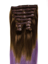 Extensii Ombre Saten Natural/Purple Clip-On DELUXE